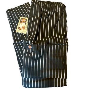 Men’s Blk/ Wht Stripped 5xl Chef Pants